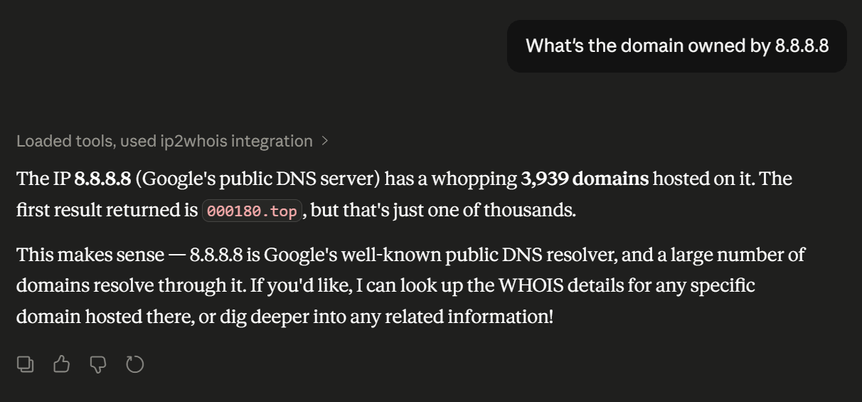 Query WHOIS Information by IP